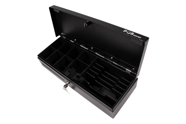 Денежный ящик POScenter 460KL 460x170x103, распайка для "ШТРИХ-М", EPSON (Атол) черный - Флиптоп