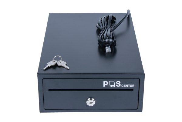 Денежный ящик POScenter Compact 205x300x90 распайка для "ШТРИХ-М", EPSON (Атол) черный - Горизонтальный электромеханический