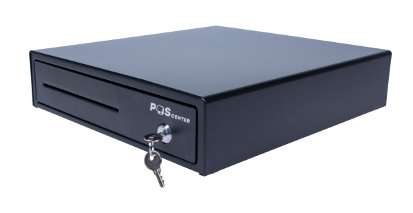 Денежный ящик POScenter 13L 335x368x80 распайка для "ШТРИХ-М", EPSON (Атол) черный - Горизонтальный электромеханический