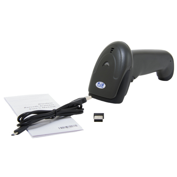 Сканер штрих-кода, POScenter 2D BT, беспроводной, черный, USB кабель, USB адаптер - Сканеры  ручные, беспроводные