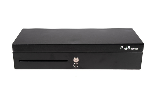 Денежный ящик POScenter 460KL 460x170x103, распайка для "ШТРИХ-М", EPSON (Атол) черный - Флиптоп